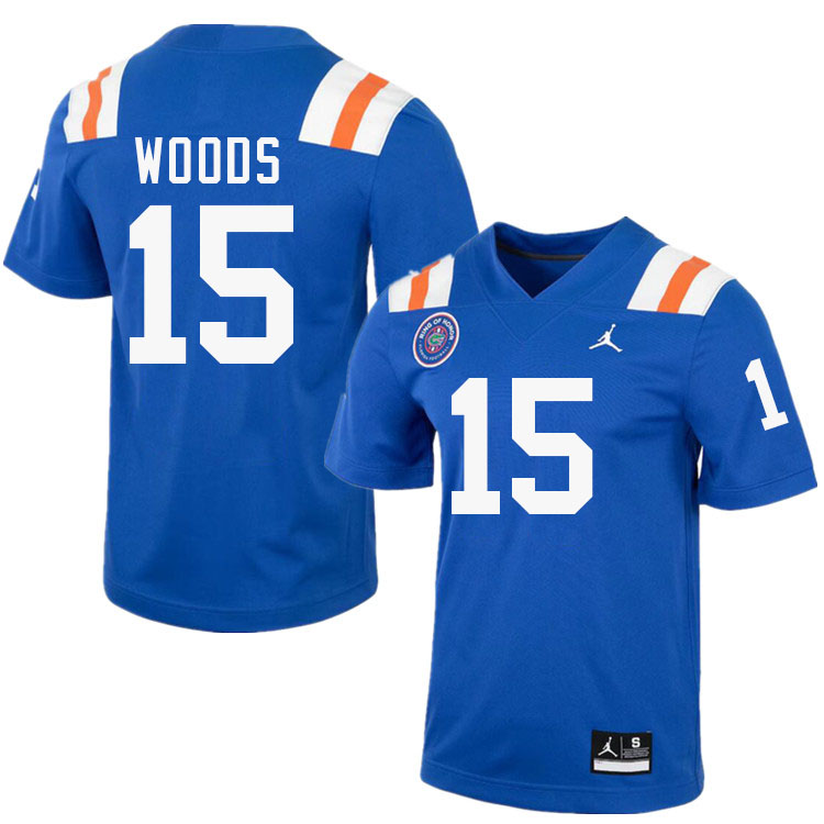#15 Jayden Woods Gators Jersey,Florida Gators College Football Jerseys Stitched-Throwback Royal